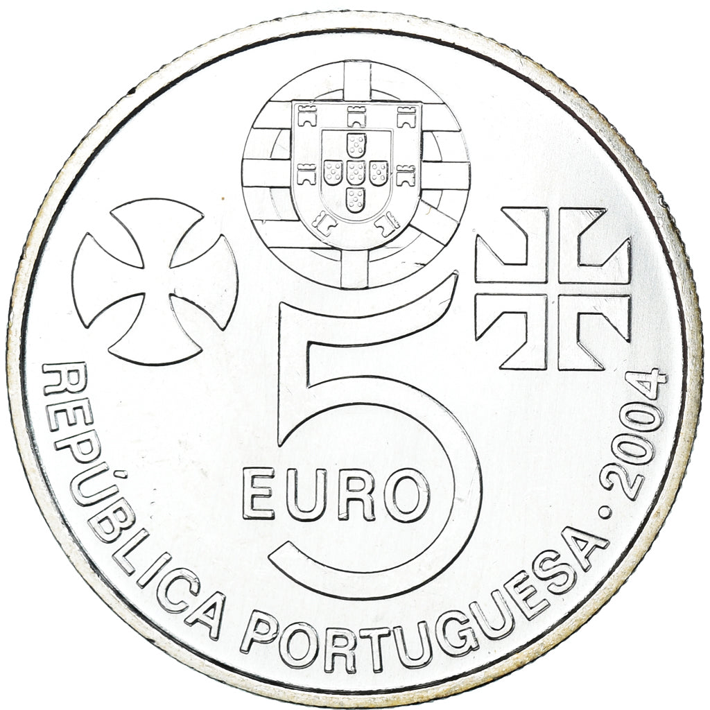 Portugal, 5 Euro, 2004, Lisbon, UNESCO, AU(55-58), Srebro, KM:754