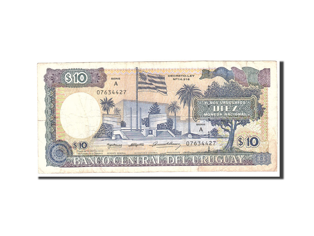 Uruguay, 10 Pesos Uruguayos, 1995, KM:73Ba, Undated, MB