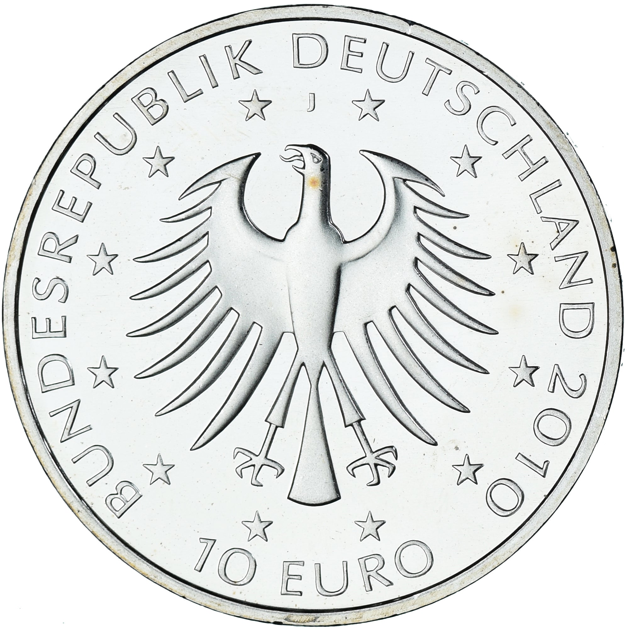 GERMANIA - REPUBBLICA FEDERALE, 10 Euro, 2010, Hambourg, BE, FDC, Argento