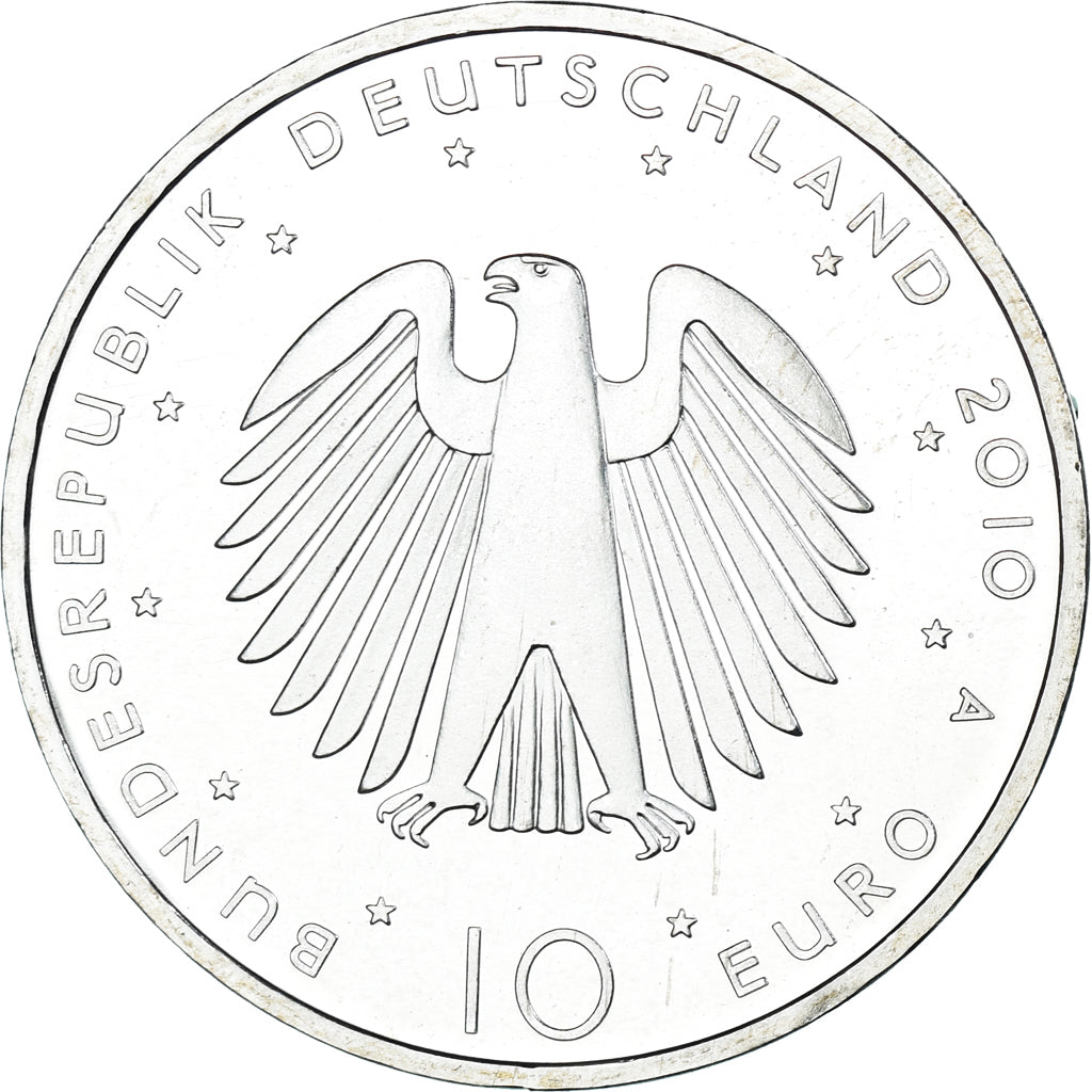 GERMANY - FEDERAL REPUBLIC, 10 Euro, 2010, Berlin, BE, MS(65-70), Silver, KM:290