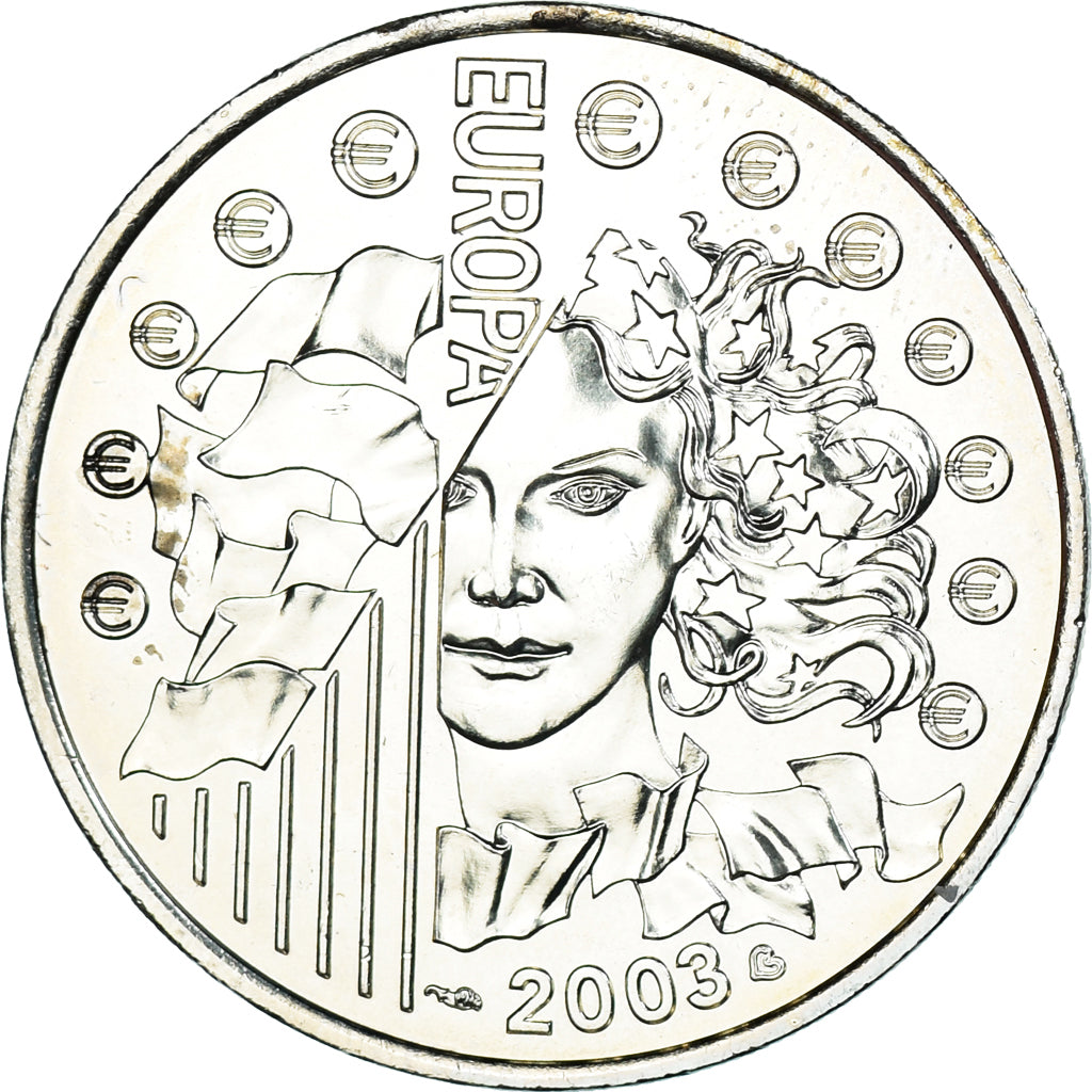 France, 1/4 Euro, 2003, Paris, MS(65-70), Silver, KM:1991