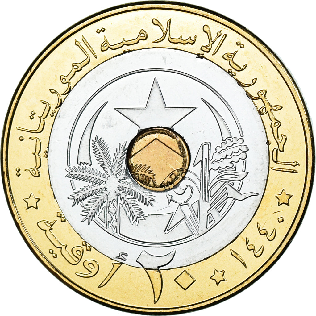 Monnaie, Mauritanie, 20 Ouguiya, 2018, SPL, Tri-Metallic, KM:15