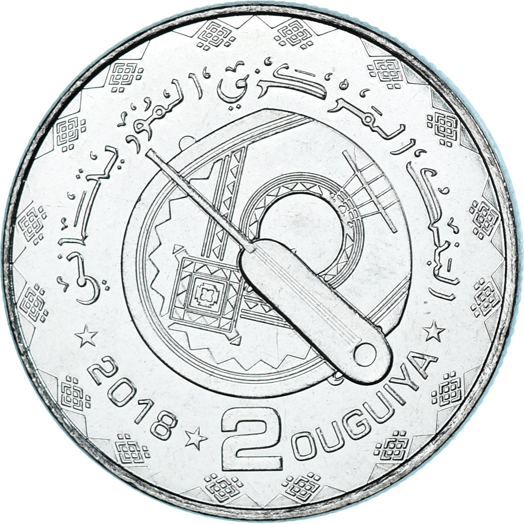 Coin, Mauritania, 2 Ouguiya, 2018, MS(63), Stainless Steel