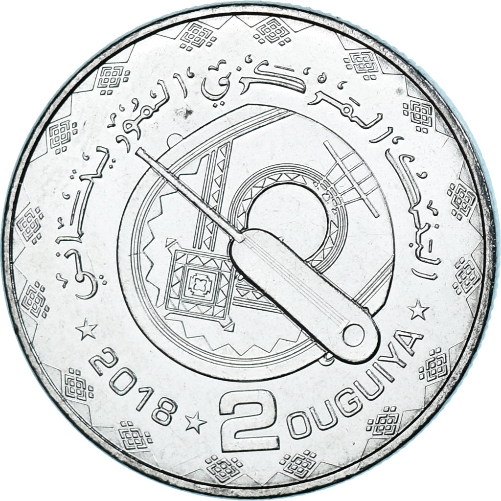 Coin, Mauritania, 2 Ouguiya, 2018, MS(63), Stainless Steel