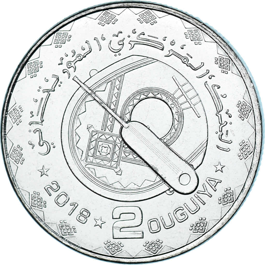 Coin, Mauritania, 2 Ouguiya, 2018, MS(63), Stainless Steel