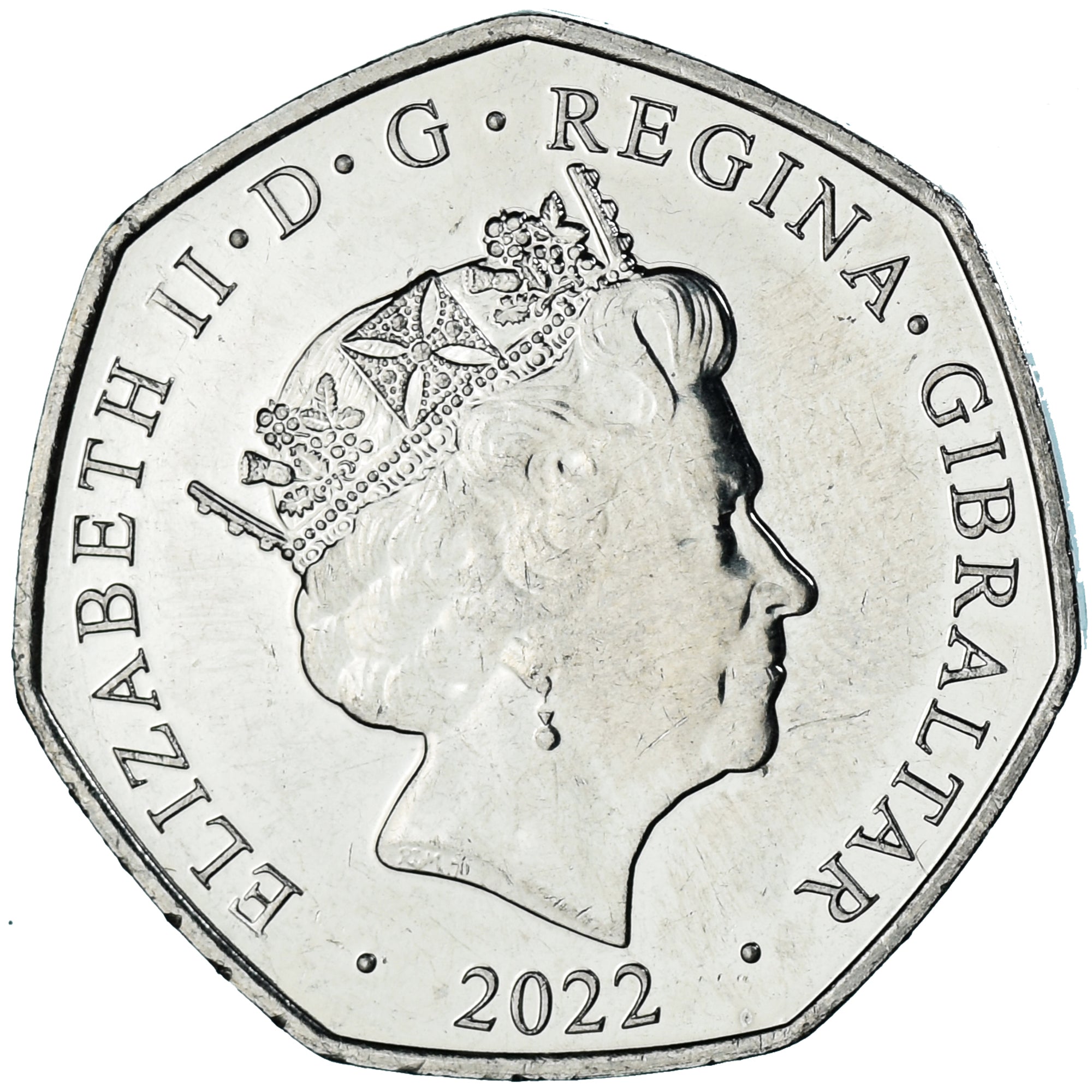 Coin, Gibraltar, 50 Pence, 2022, Christmas, MS(63), Cupronickel