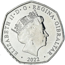 Coin, Gibraltar, 50 Pence, 2022, Christmas, MS(63), Cupronickel