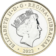 Moneda, Gibraltar, 2 Pounds, 2022, Christmas, SC, Bimetálico