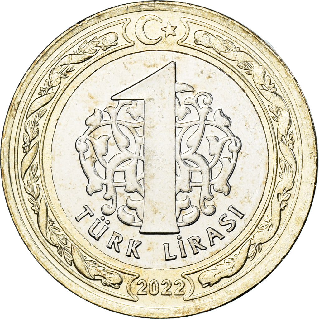 Coin, Turkey, Lira, 2022, 100th Anniversary of the Great Offensive., MS(63)