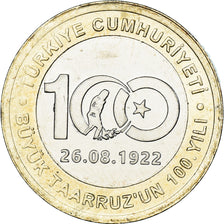 Moneta, Turchia, Lira, 2022, 100th Anniversary of the Great Offensive., SPL