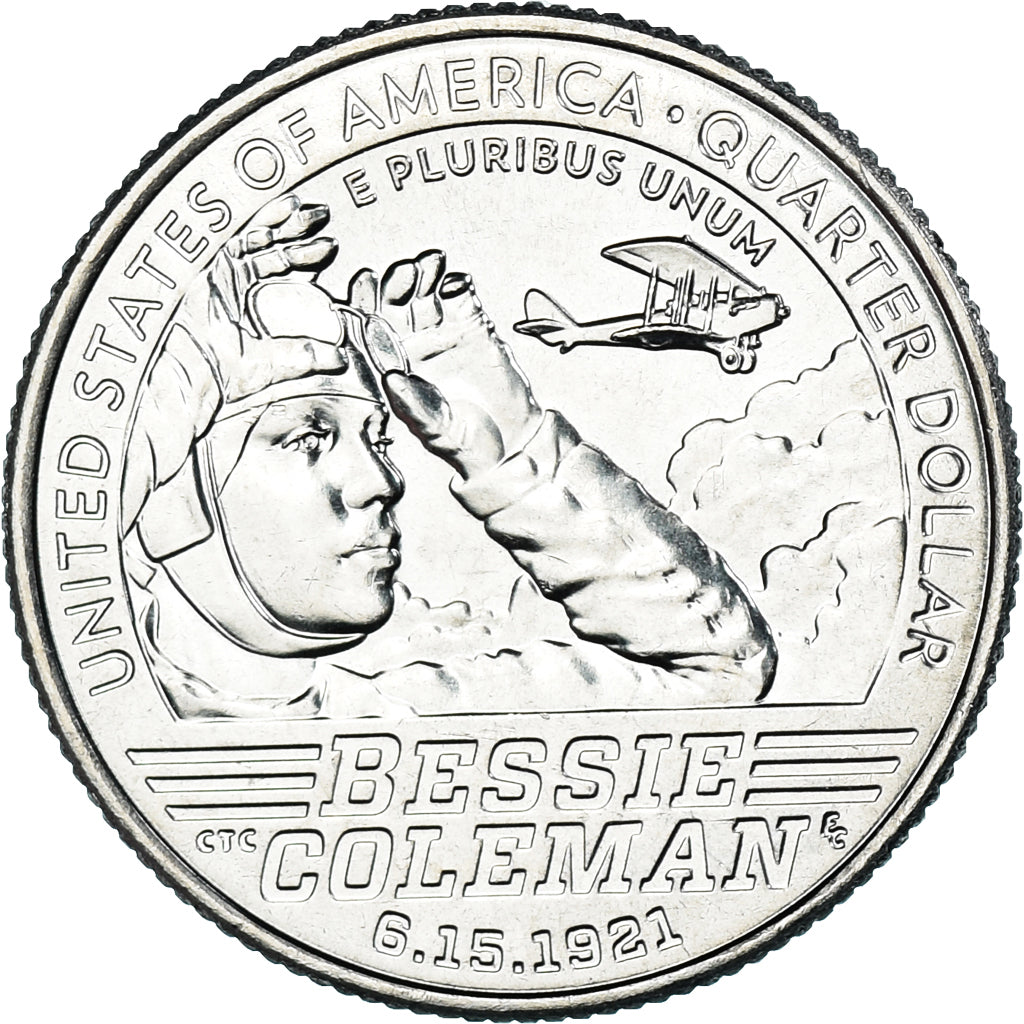 Moneta, Stati Uniti, quarter dollar, 2023, Denver, Bessie Coleman, SPL