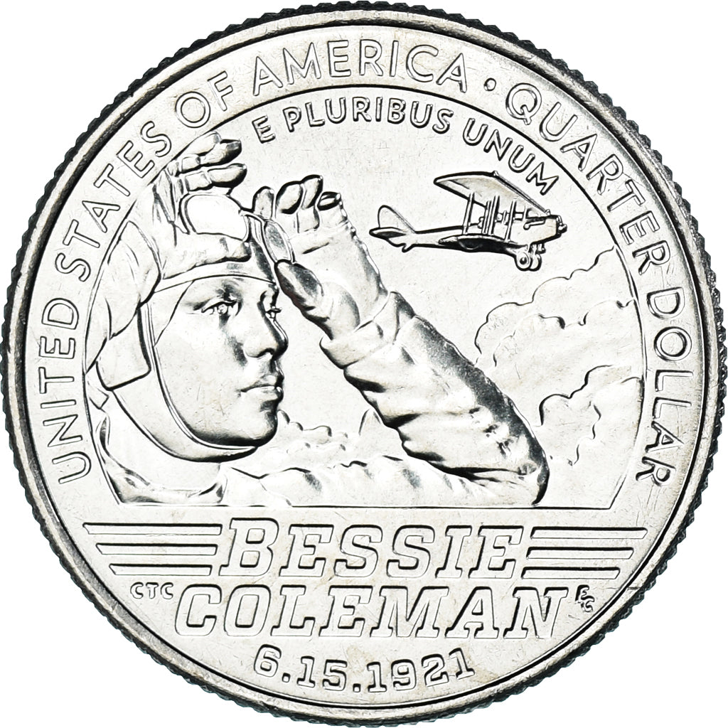 Coin, United States, quarter dollar, 2023, Denver, Bessie Coleman, MS(63)