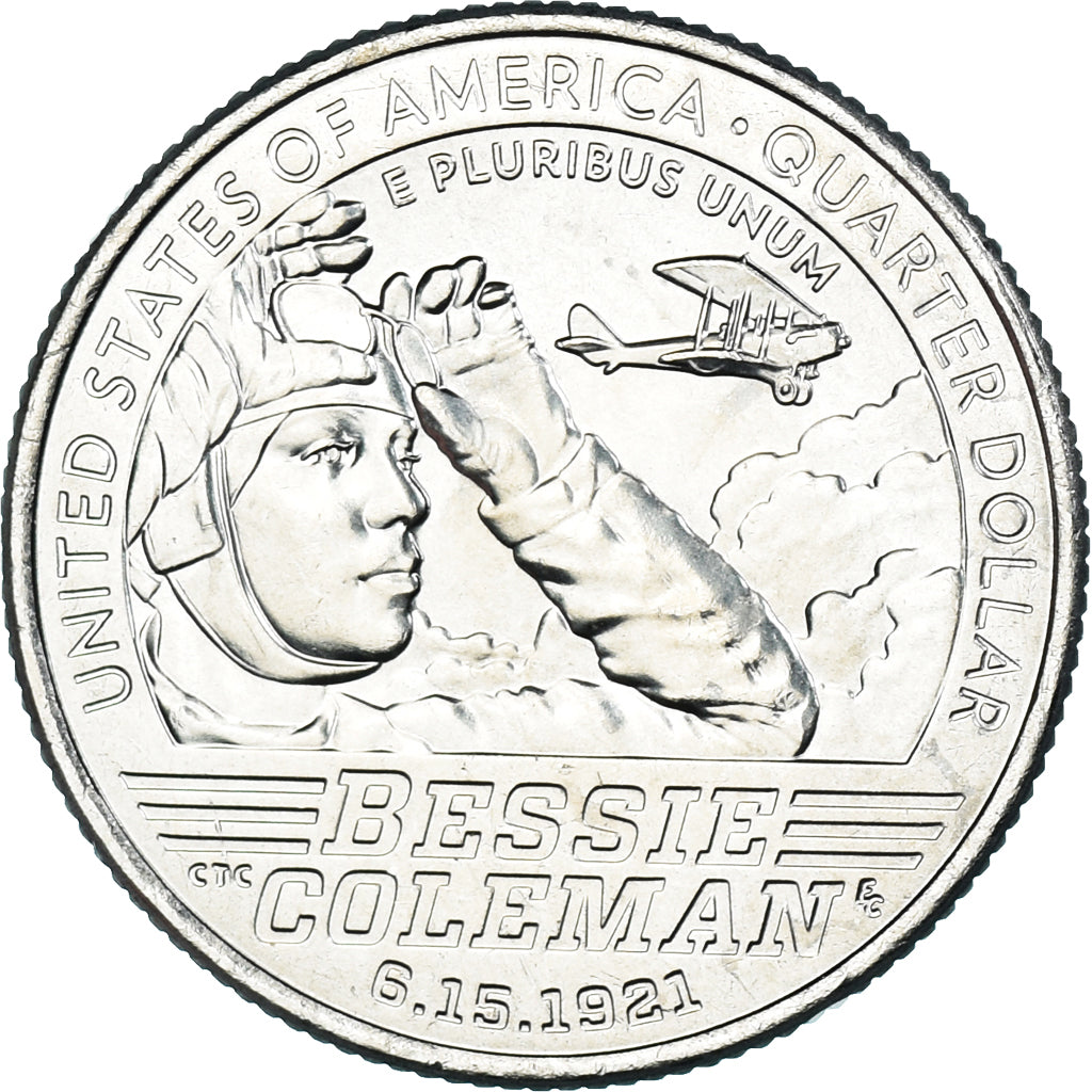 Moneta, Stati Uniti, quarter dollar, 2023, Philadelphia, Bessie Coleman, SPL