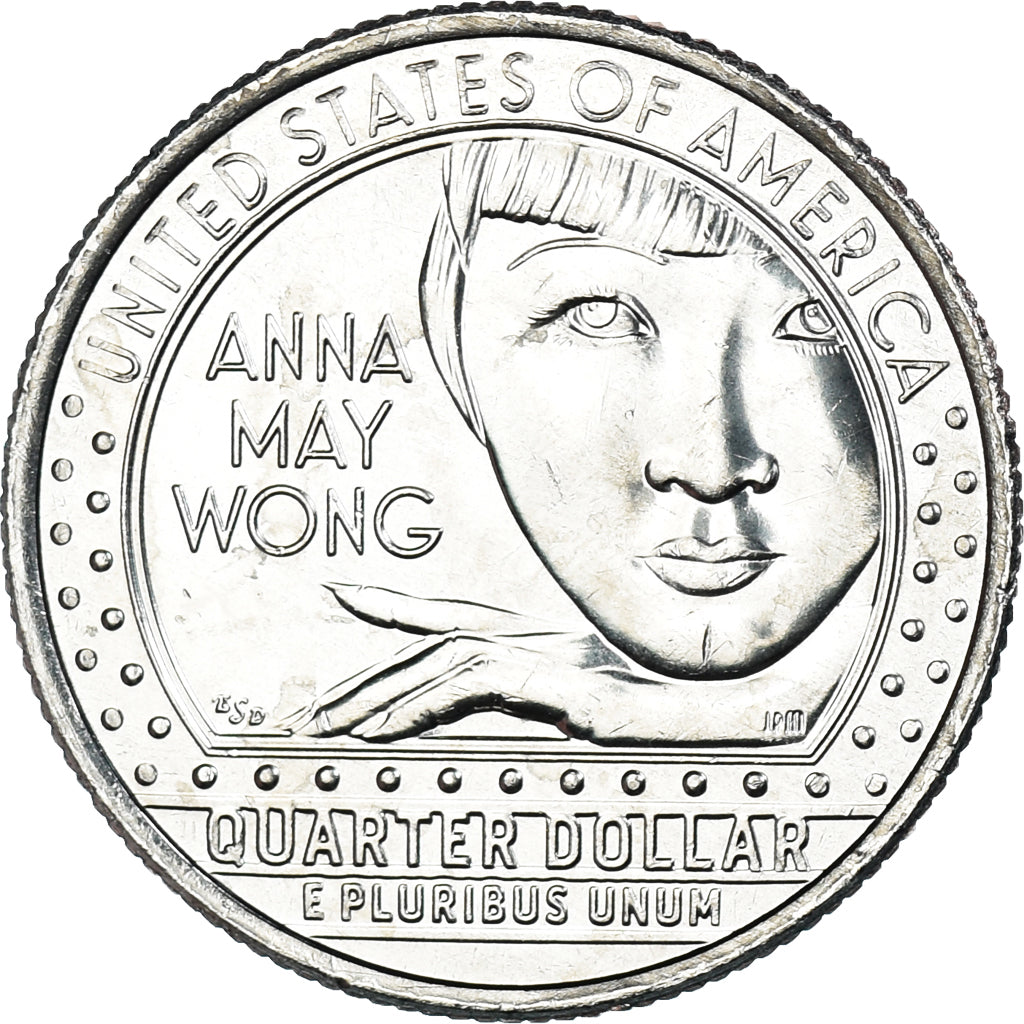Coin, United States, quarter dollar, 2022, Denver, Anna May Wong, MS(63)