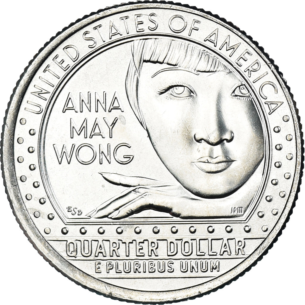 Coin, United States, quarter dollar, 2022, Philadelphia, Anna May Wong, MS(63)
