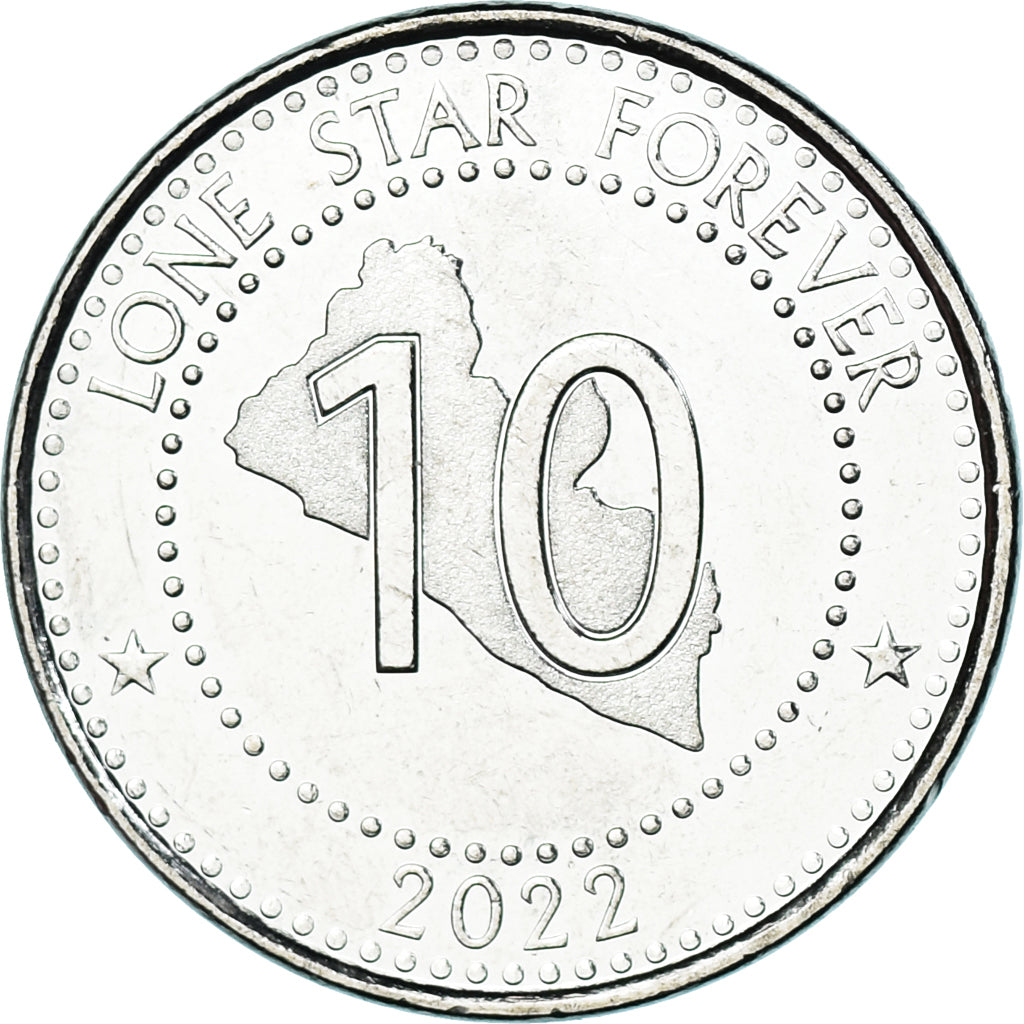 Münze, Liberia, 10 Dollars, 2022, Joseph Jenkins Roberts, UNZ, Nickel plated