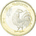 Coin, China, 10 Yüan, 2017, Année du Coq, MS(63), Bi-Métallique: centre