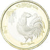 Coin, China, 10 Yüan, 2017, Année du Coq, MS(63), Bi-Métallique: centre
