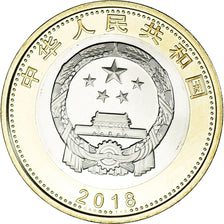 Monnaie, Chine, 10 Yüan, 2018, Fuxing - train chinois à haute vitesse, SPL