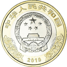 Coin, China, 10 Yüan, 2019, 70ème anniversaire de la fondation de la