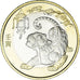 Münze, China, 10 Yüan, 2022, Année du tigre., UNZ, Bi-Metallic, KM:2680
