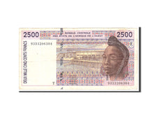 Togo, 2500 Francs, 1993, KM:812Tb, Undated, VF(20-25)
