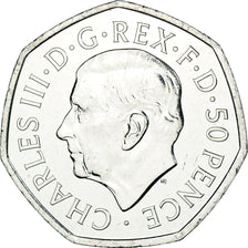 Coin, Great Britain, 50 Pence, 2022, British Royal Mint, Charles III Life and