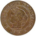 FRANCE, Cérès, Centime, 1875, Bordeaux, KM #826.2, AU(55-58), Bronze, Gadoury #.