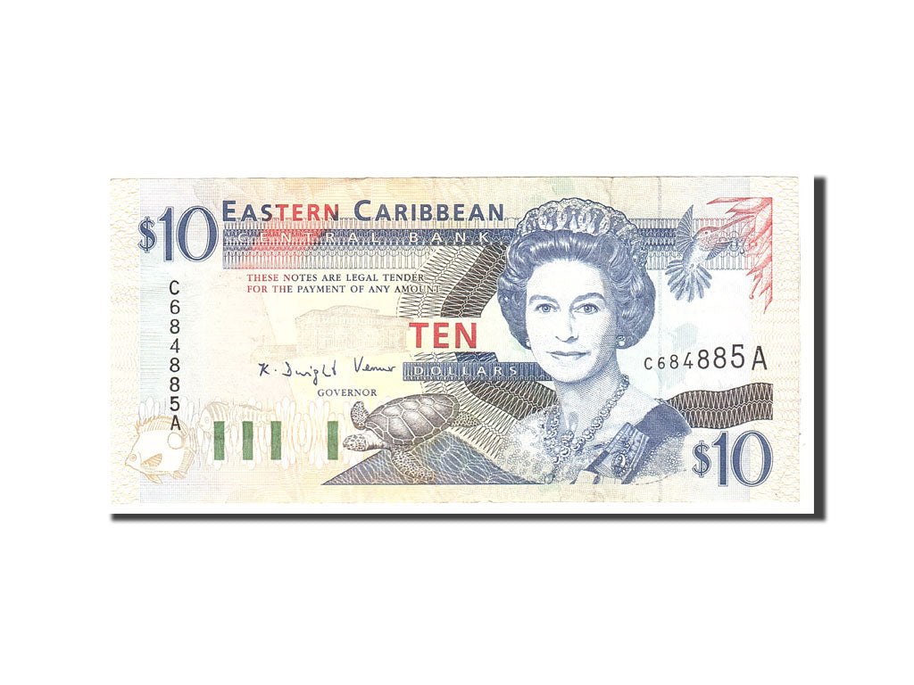 East Caribbean States, 10 Dollars, 2003, KM:43a, Undated, EF(40-45)