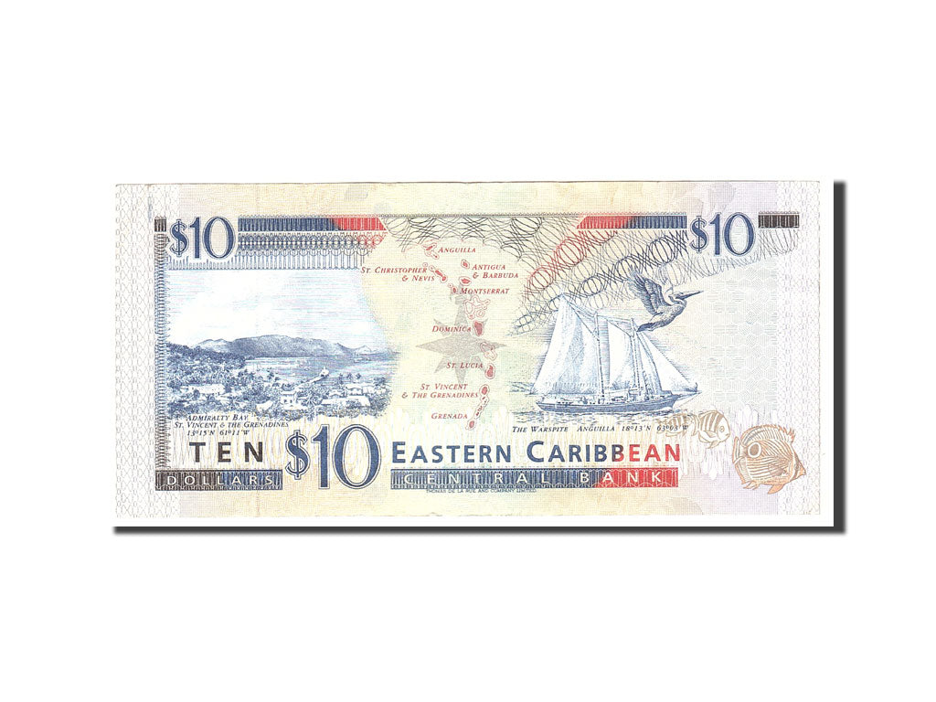 East Caribbean States, 10 Dollars, 2003, KM:43a, Undated, EF(40-45)