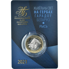 Monnaie, Bélarus, 2 Roubles, 2021, armoiries des villes de Biélorussie -