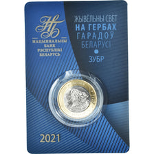 Coin, Belarus, 2 Roubles, 2021, Bison.FDC, MS(65-70), Bi-Metallic