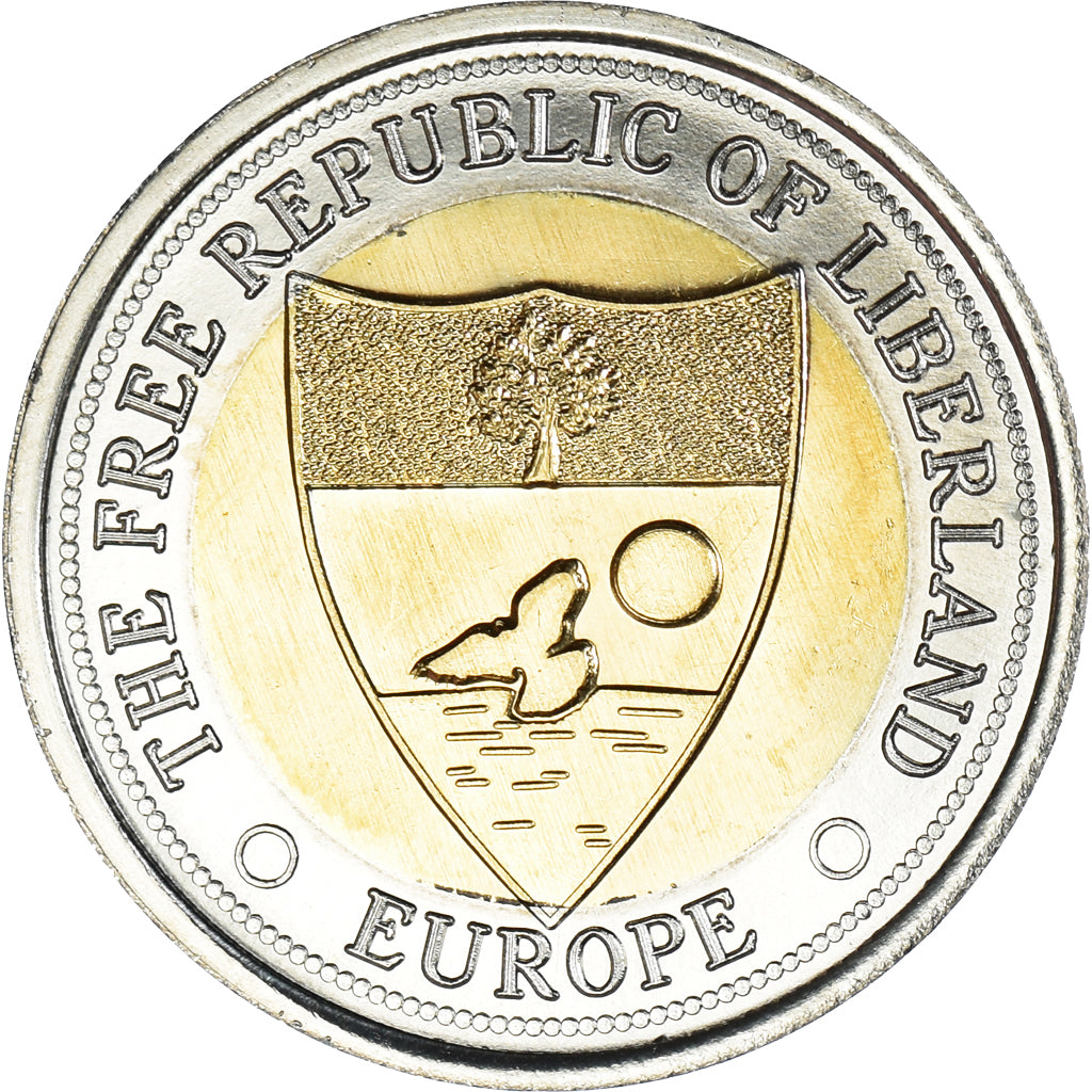 Coin, Eurozone, 10 merits, 2023, LIBERLAND, MS(63), Bi-Metallic
