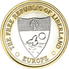 Coin, Eurozone, 20 Merits, 2023, LIBERLAND, MS(63), Bi-Metallic