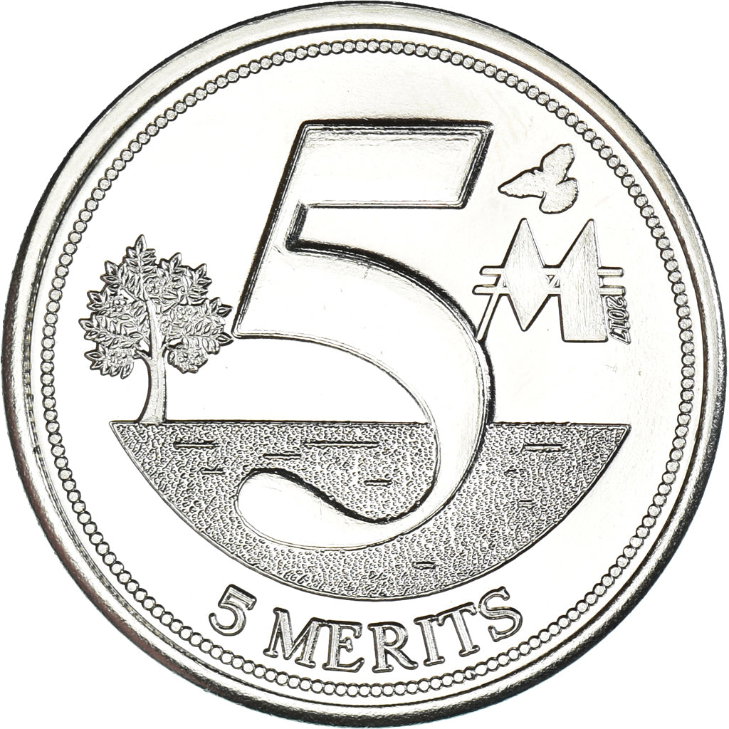 Moneda, Eurozone, 5 Merits, 2017, LIBERLAND, SC, Níquel