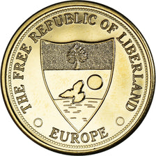 Coin, Eurozone, 5 Merits, 2017, LIBERLAND, MS(63), laiton