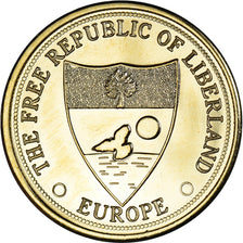 Coin, Eurozone, 5 Merits, 2017, LIBERLAND, MS(63), laiton