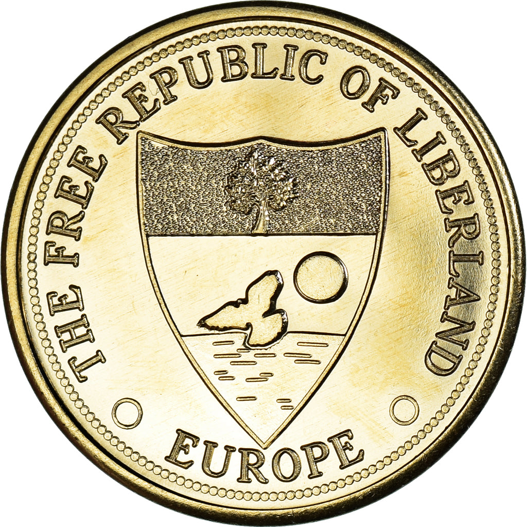Coin, Eurozone, 5 Merits, 2017, LIBERLAND, MS(63), laiton
