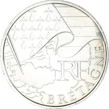 France, 10 Euro, Bretagne, 2010, Paris, MS(63), Silver, KM:1648