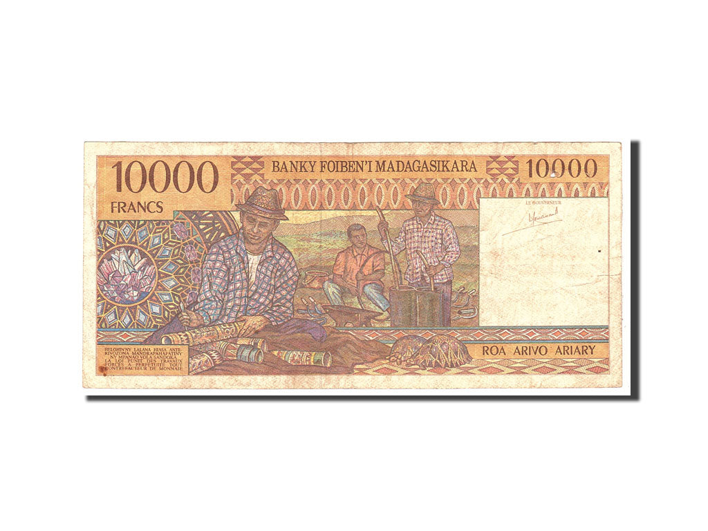 Madagascar, 10,000 Francs = 2000 Ariary, 1995, KM:79a, Undated, TB