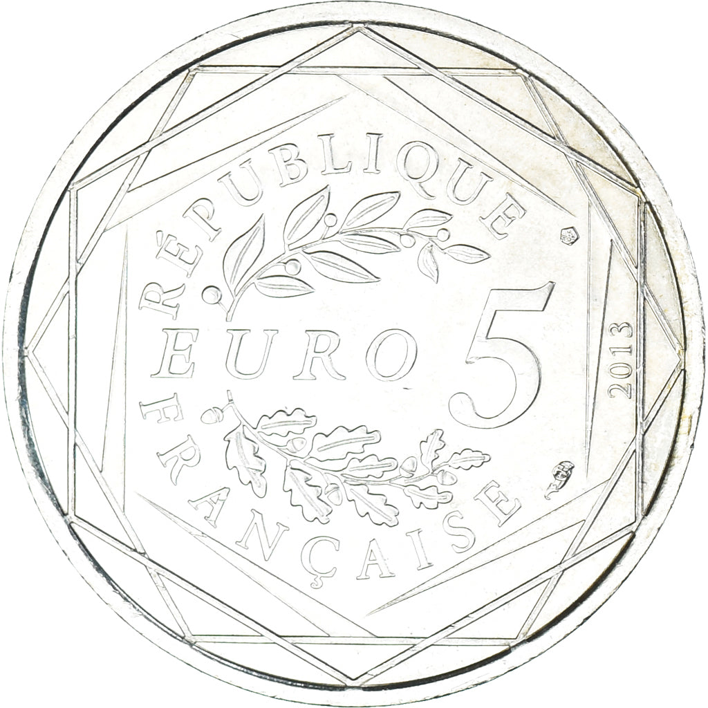 France, 5 Euro, 2013, Egalité, MS(63), Silver, Gadoury:EU646