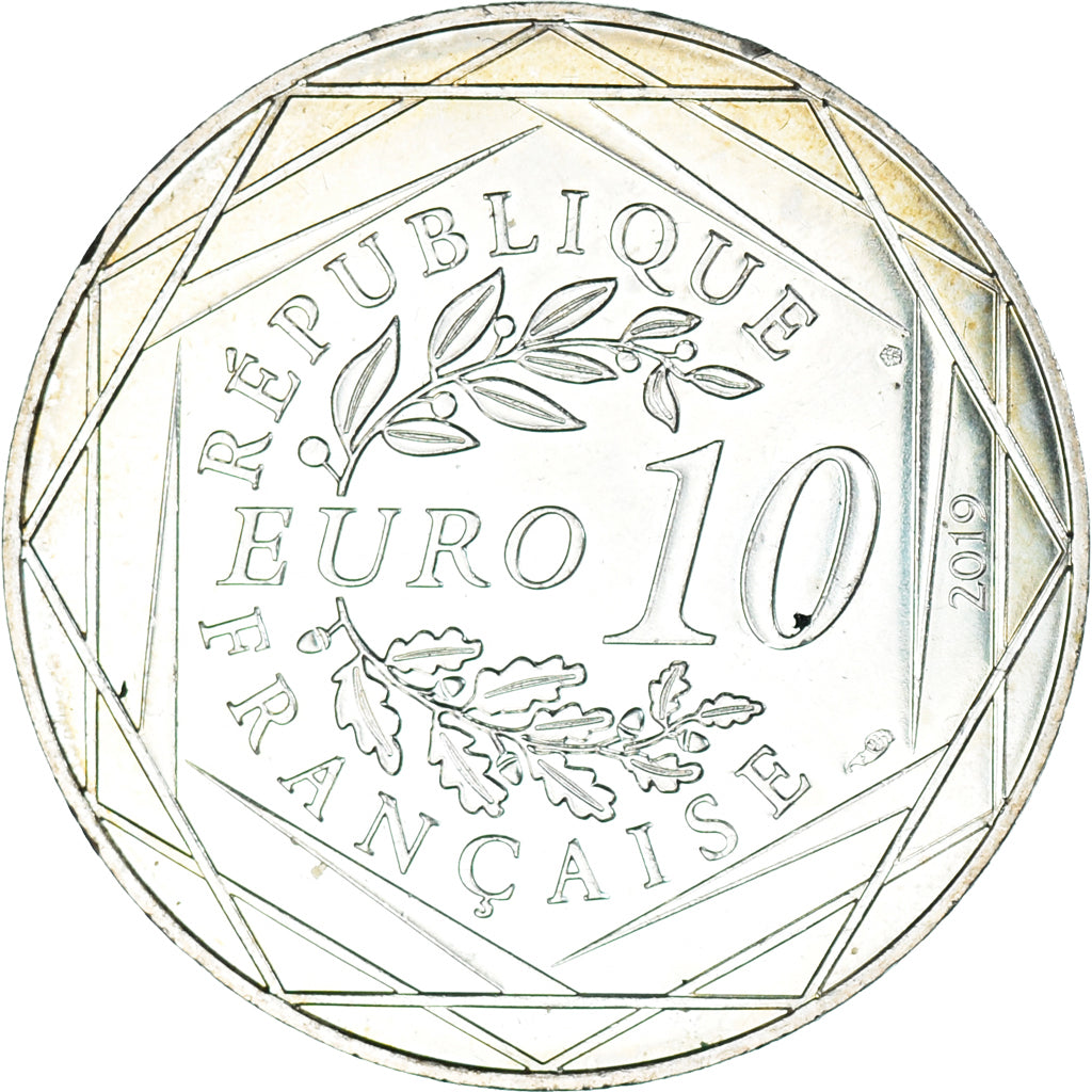 Frankrijk, 10 Euro, Pièces d'Histoire, 2019, Paris, Les Templiers, UNC, Zilver