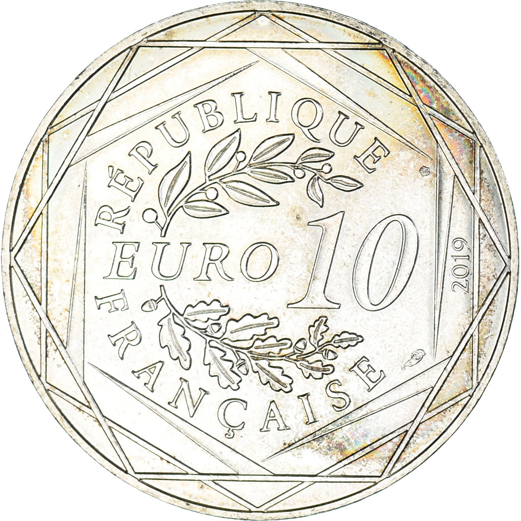 Francja, 10 Euro, Pièces d'Histoire, 2019, Paris, Dagobert, MS(65-70), Srebro