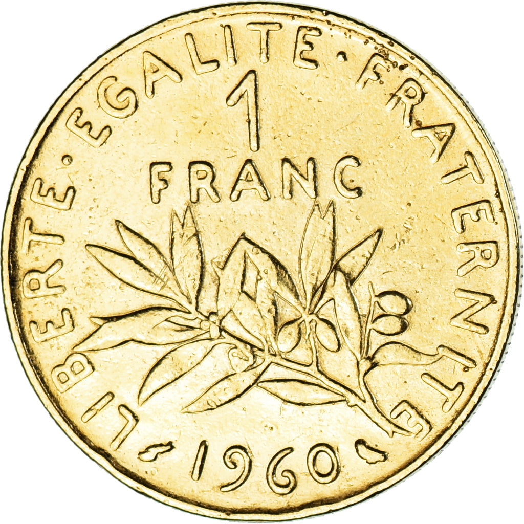 Moneta, Francja, Franc, 1960, Fantasy coinage, AU(55-58), Golden