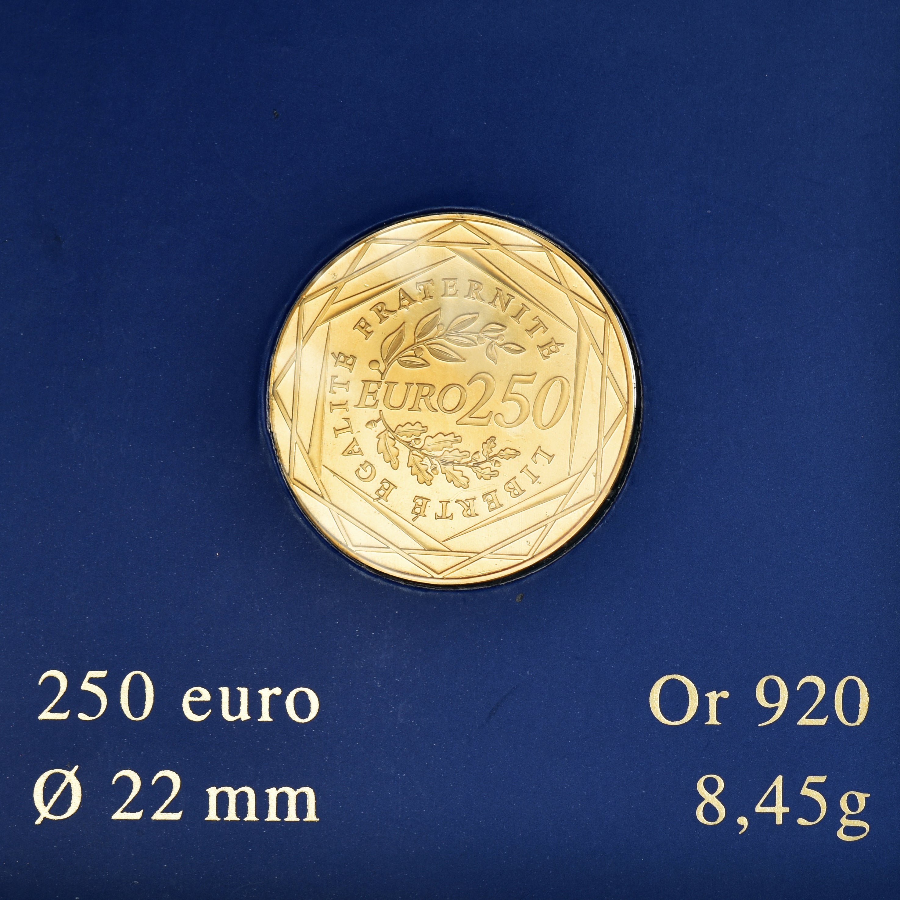 Francia, 250 Euro, 2009, Paris, FDC, FDC, Oro, KM:1583