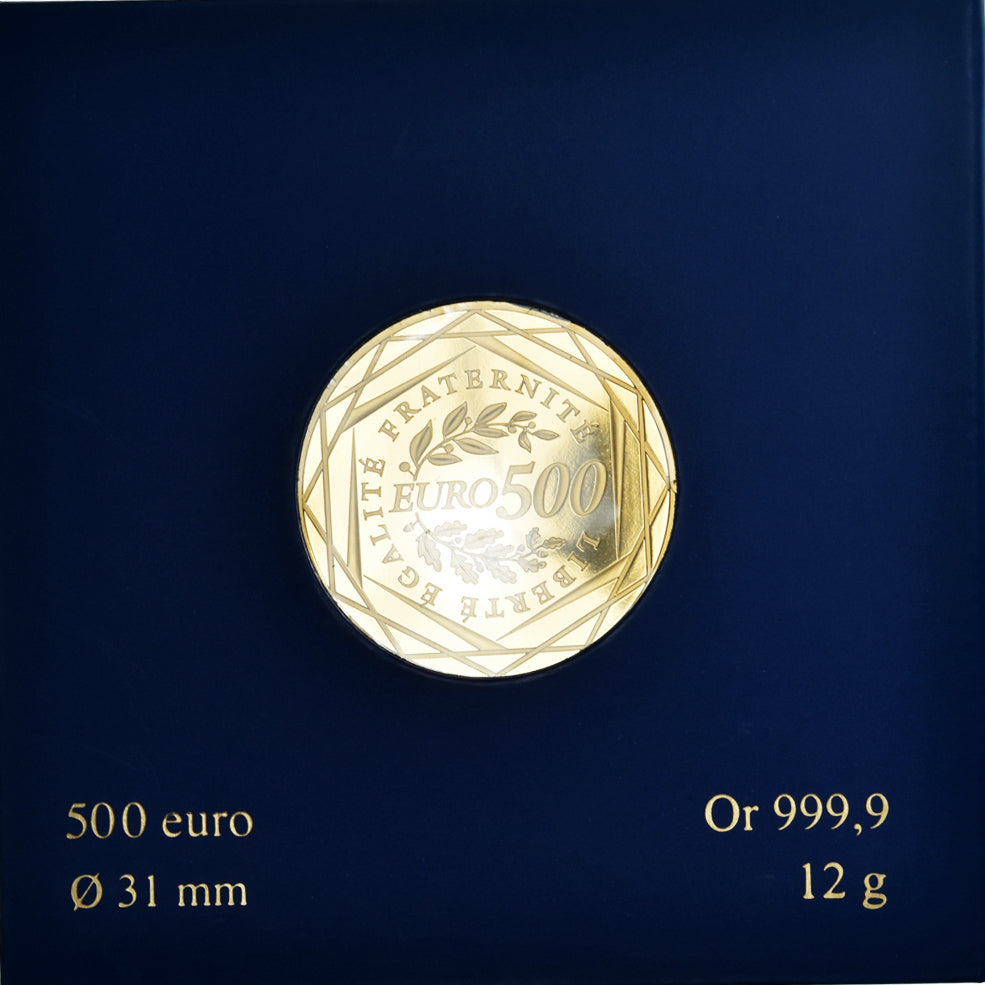 Francja, Monnaie de Paris, 500 Euro, La Semeuse, 2010, Paris, FDC, MS(65-70)