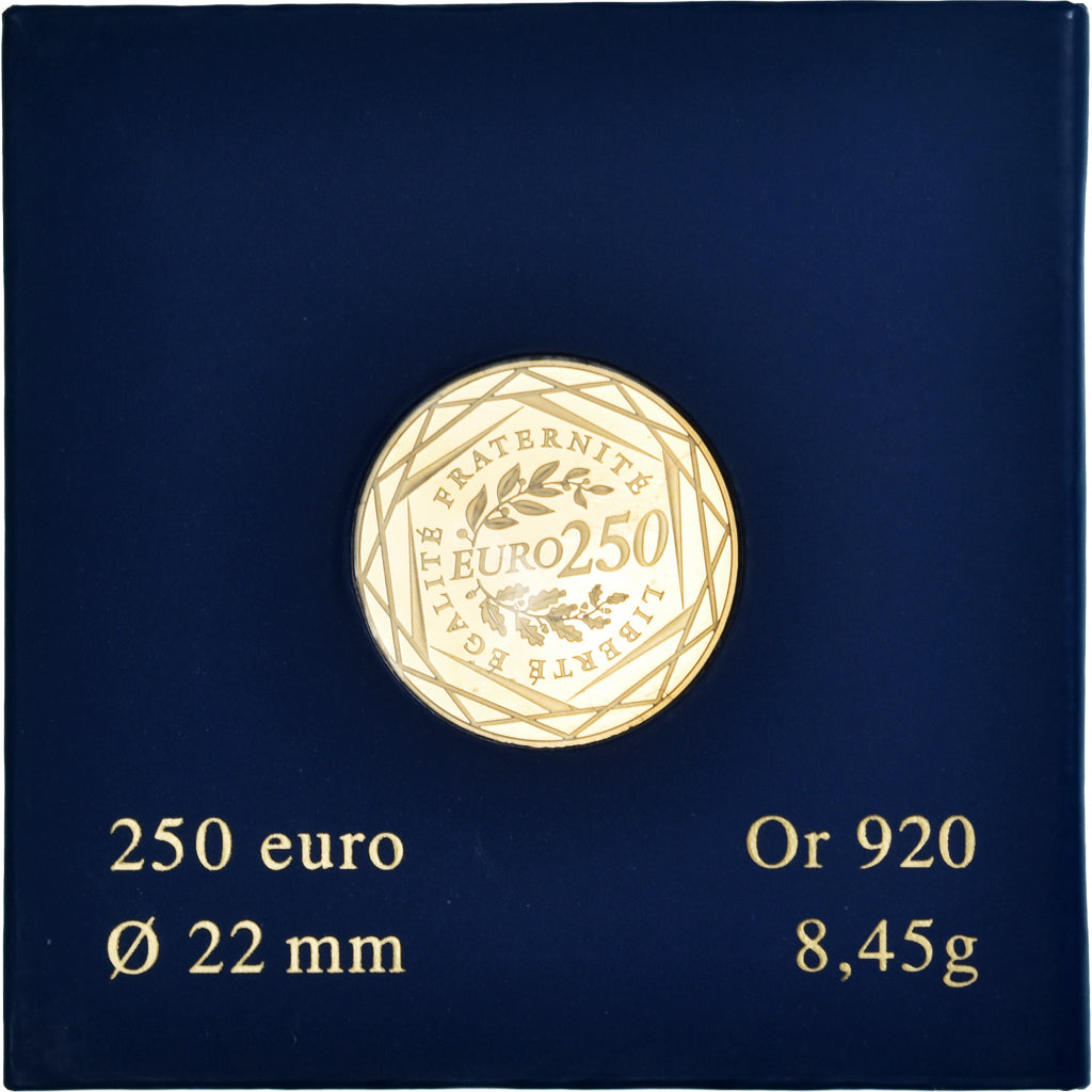 França, Monnaie de Paris, 250 Euro, 2009, Paris, FDC, MS(65-70), Dourado