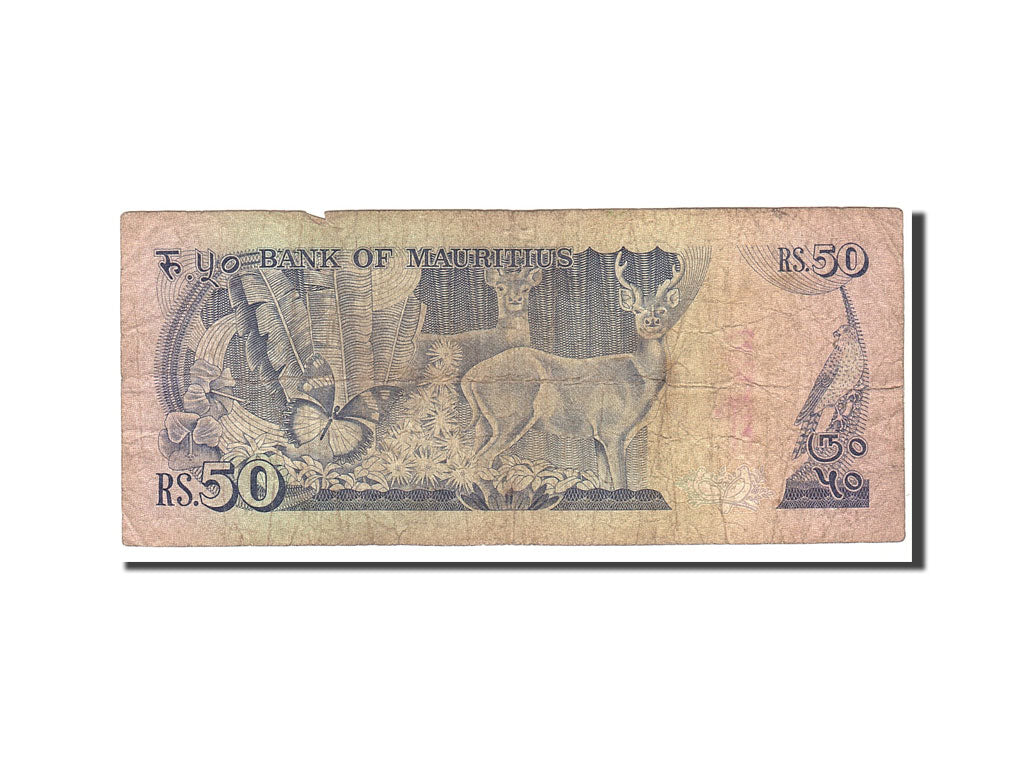 Banknote, Mauritius, 50 Rupees, 1986, Undated, KM:37b, VG(8-10)
