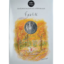 France, 10 Euro, Egalité Automne Sempé, 2014, Paris, FDC, Argent