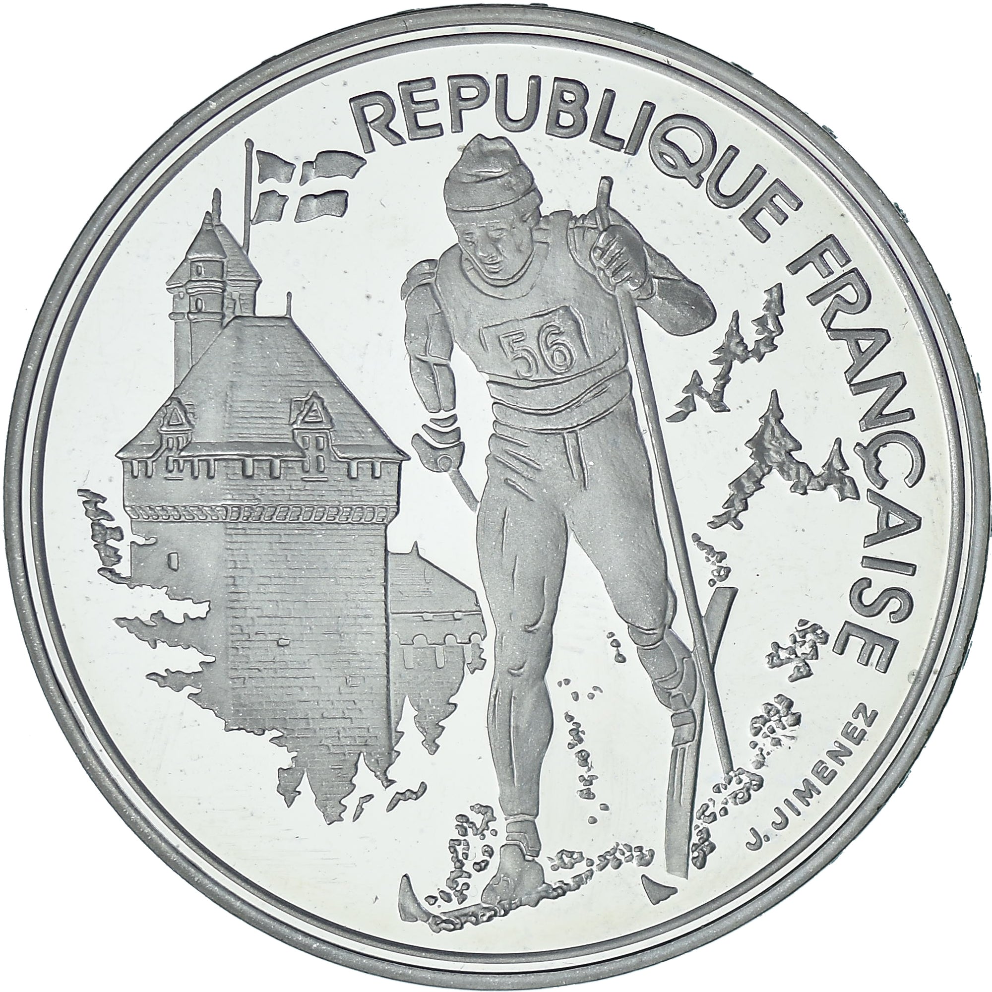 Monnaie, France, albertville 92, 100 Francs, 1991, BE, FDC, Argent, Gadoury:C18